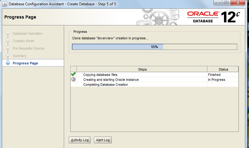 Oracle Database Creation Steps